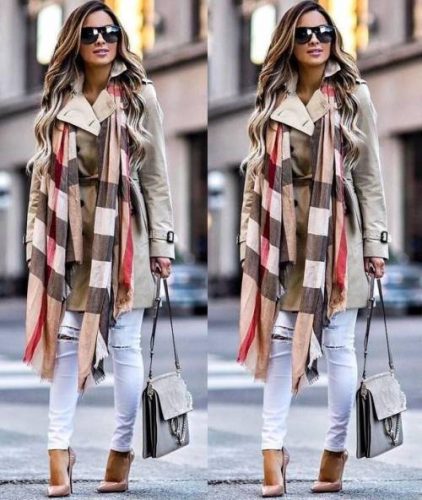 burberry scarf outfits