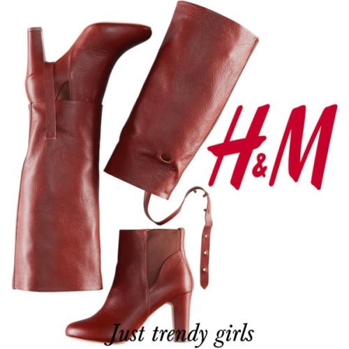 h&m red boots
