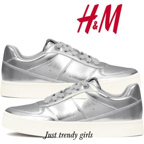 h&m silver shoes