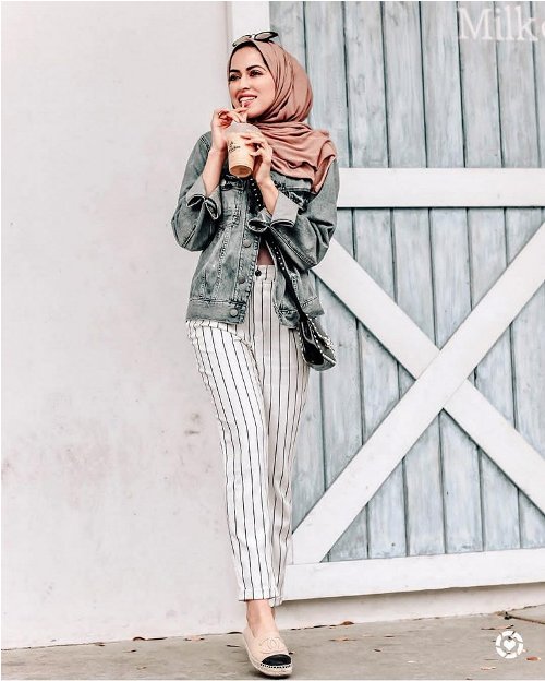 outfit casual hijab