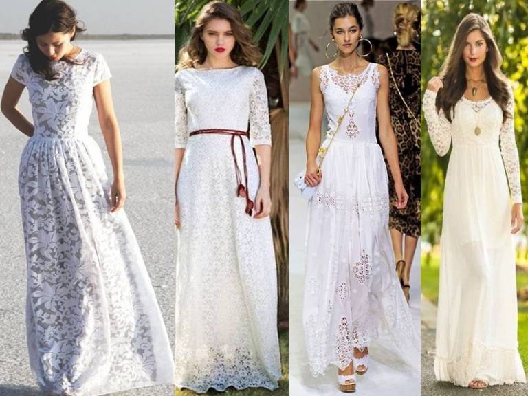 lace long dress styles