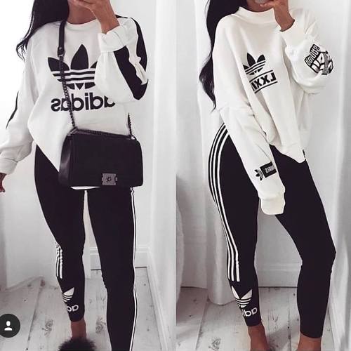 adidas white outfit