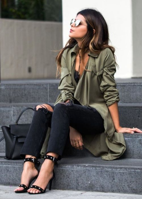 silk blouse outfit