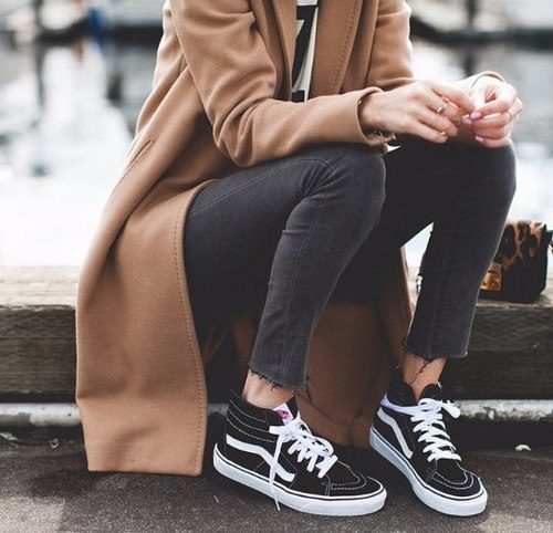 girl wearing vans shoes