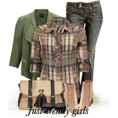 Cowboy checked shirts with denims | | Just Trendy Girls