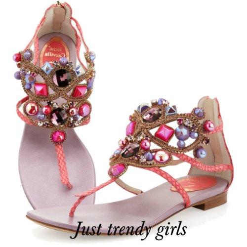 Flat embellished sandals | | Just Trendy Girls
