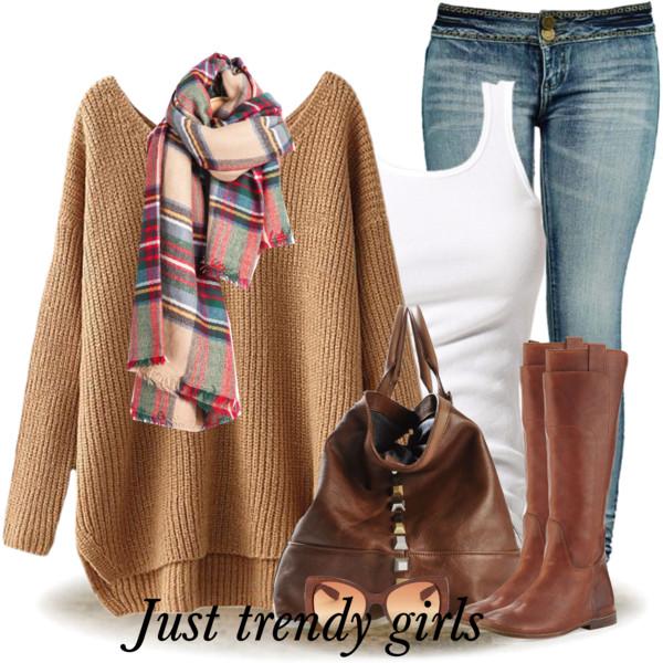 Winter outfits in cognac boots – Just Trendy Girls