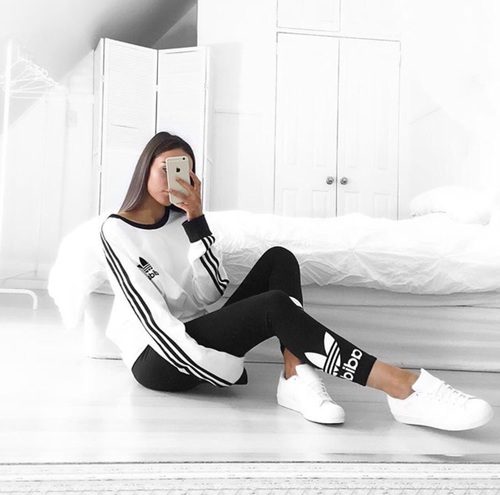 white adidas outfit