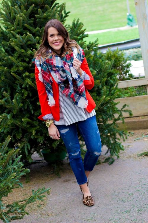 How to rock the plaid blanket scarf | | Just Trendy Girls
