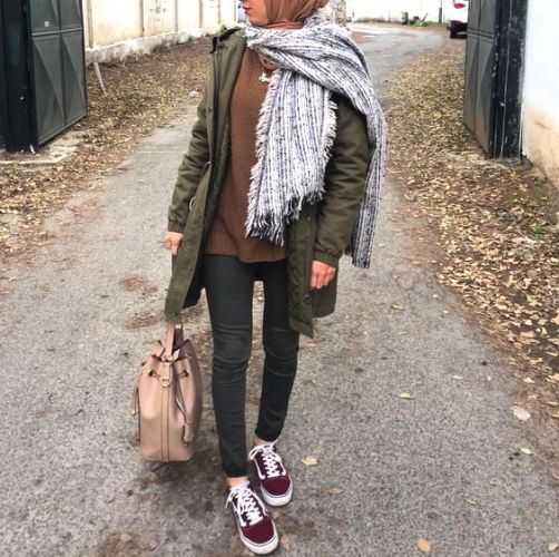 How to style the olive green outfits with hijab | | Just Trendy Girls