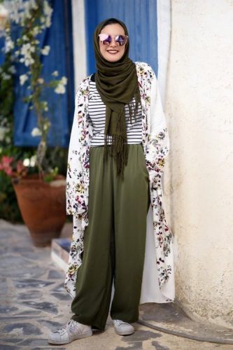 How to style the olive green outfits with hijab | | Just Trendy Girls