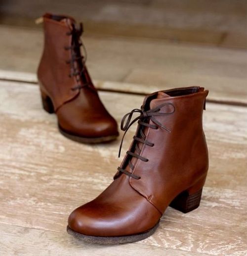 Leather ankle boots in neutral tones | | Just Trendy Girls