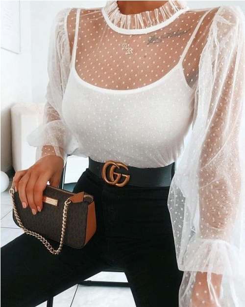 Puffy sleeve blouses styling ideas | | Just Trendy Girls
