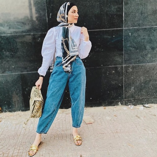 Slouchy pants styling ideas with hijab style | | Just Trendy Girls